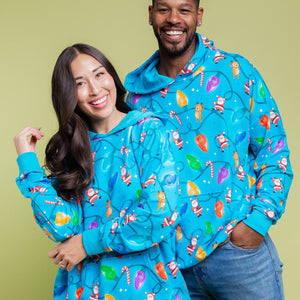 Baby Kids Bamboo Pajamas — A Very Lit-mas Adult Unisex Hoodie — Image 1