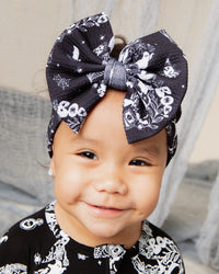 Baby Kids Bamboo Pajamas — After Glow Biggie Bow — Image 1