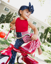 Baby Kids Bamboo Pajamas — Star of the Show Backless Jumpsuit — Image 1