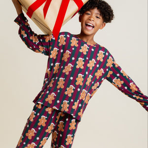 Baby Kids Bamboo Pajamas — Bake It Till You Make It Relaxed Long Sleeve Top & Pants Everyday Set — Image 1