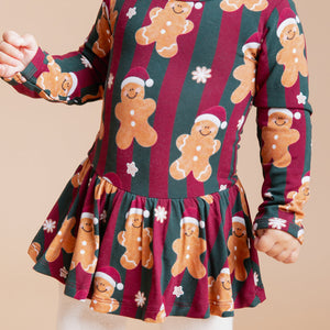 Baby Kids Bamboo Pajamas — Bake It Till You Make It Long Sleeve Ruffle Dress — Image 1