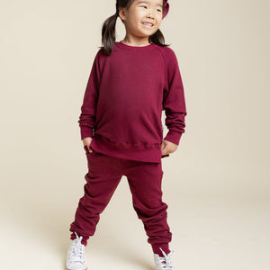 Baby Kids Bamboo Pajamas — Berry Cozy + Plum Pickin’ Jogger Sets Bundle — Image 3