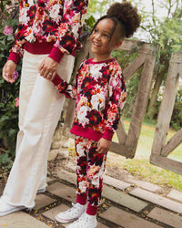 Baby Kids Bamboo Pajamas — Berry Tale Ending Jogger Set — Image 7