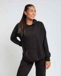 Baby Kids Bamboo Pajamas — Black Adult Unisex Hoodie — Image 1