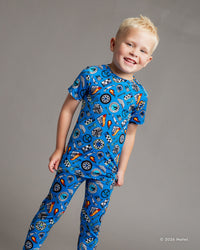 Baby Kids Bamboo Pajamas — Hot Wheels™ Born To Race Short Sleeve Pajama Set — Image 1