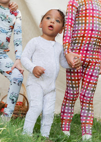 Baby Kids Bamboo Pajamas — Cream Puff + Branching Out Convertible Rompers Bundle — Image 3