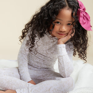 Baby Kids Bamboo Pajamas — Branching Out Long Sleeve Pajama Set — Image 1