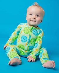 Baby Kids Bamboo Pajamas — Happy Surge Convertible Romper — Image 1
