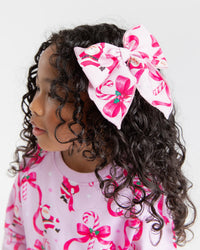 Baby Kids Bamboo Pajamas — Candy Cane Crush Woven Alligator Clip — Image 1