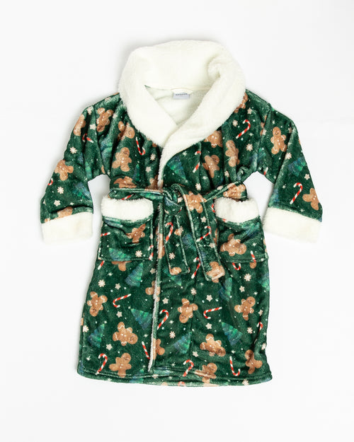 Baby Kids Bamboo Pajamas — Bake it Happen Kids Plush Robe — Image 2