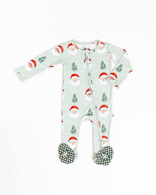 Baby Kids Bamboo Pajamas — Just BeClause Footie — Image 2