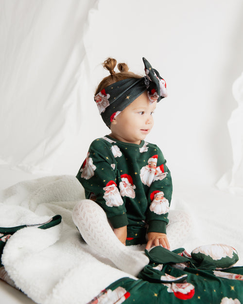 Baby Kids Bamboo Pajamas — Claus Encounters Biggie Bow — Image 2