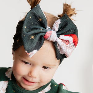 Baby Kids Bamboo Pajamas — Claus Encounters Biggie Bow — Image 1