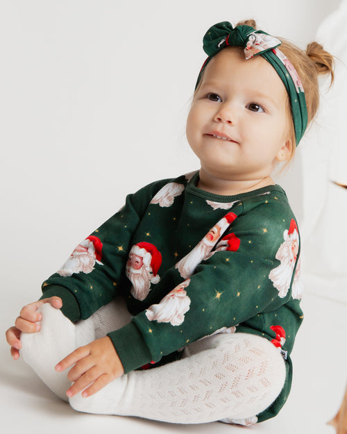 Baby Kids Bamboo Pajamas — Claus Encounters Bubble Sweatshirt — Image 5