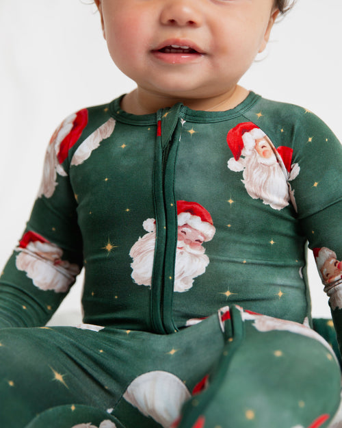 Baby Kids Bamboo Pajamas — Claus Encounters Convertible Romper — Image 4