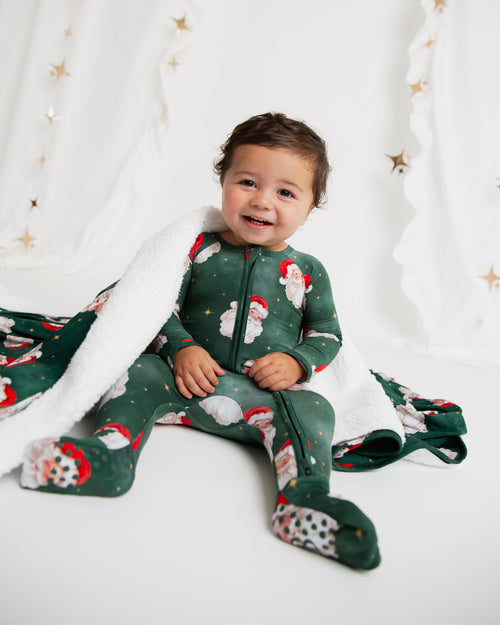 Baby Kids Bamboo Pajamas — Claus Encounters Convertible Romper — Image 10