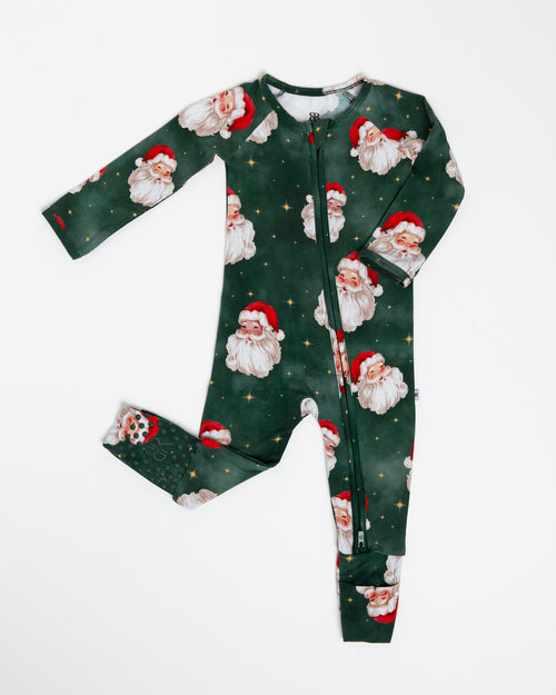 Baby Kids Bamboo Pajamas — Claus Encounters Convertible Romper — Image 2