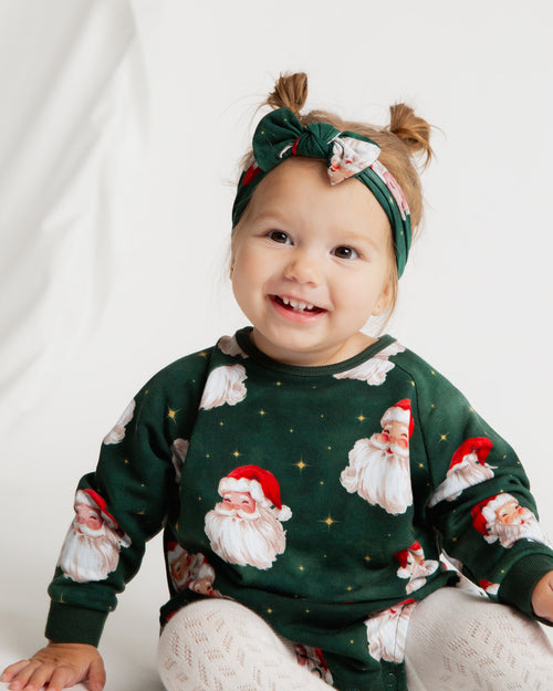 Baby Kids Bamboo Pajamas — Claus Encounters Headwrap — Image 5