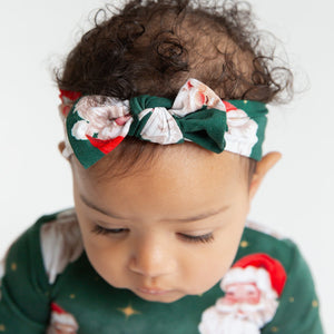Baby Kids Bamboo Pajamas — Claus Encounters Headwrap — Image 1
