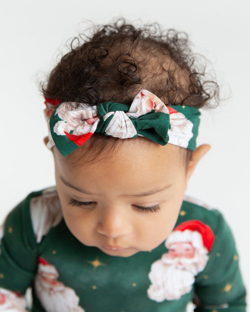 Baby Kids Bamboo Pajamas — Claus Encounters Headwrap — Image 1