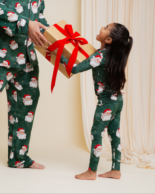 Baby Kids Bamboo Pajamas — Claus Encounters Long Sleeve Pajama Set — Image 8
