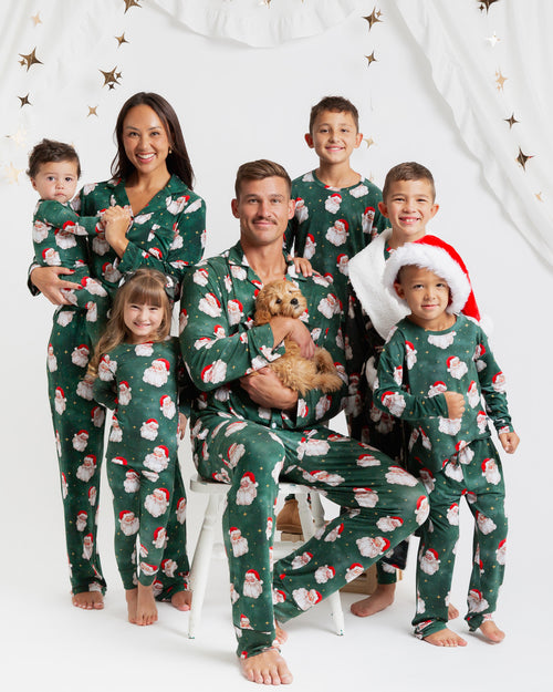 Baby Kids Bamboo Pajamas — Claus Encounters Long Sleeve Pajama Set — Image 13
