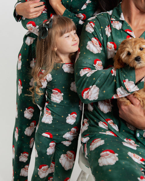 Baby Kids Bamboo Pajamas — Claus Encounters Long Sleeve Pajama Set — Image 12