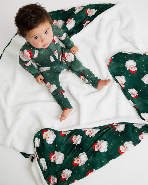 Baby Kids Bamboo Pajamas — Claus Encounters Bum Bum Blanket - Plush — Image 7