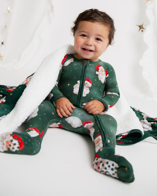 Baby Kids Bamboo Pajamas — Claus Encounters Bum Bum Blanket - Plush — Image 6