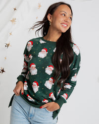 Baby Kids Bamboo Pajamas — Claus Encounters Women's Crew Neck Sweatshirt — Image 1