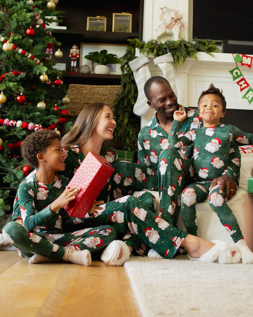Baby Kids Bamboo Pajamas — Claus Encounters Women's Long Sleeve Collar Shirt & Pants Pajama Set — Image 6