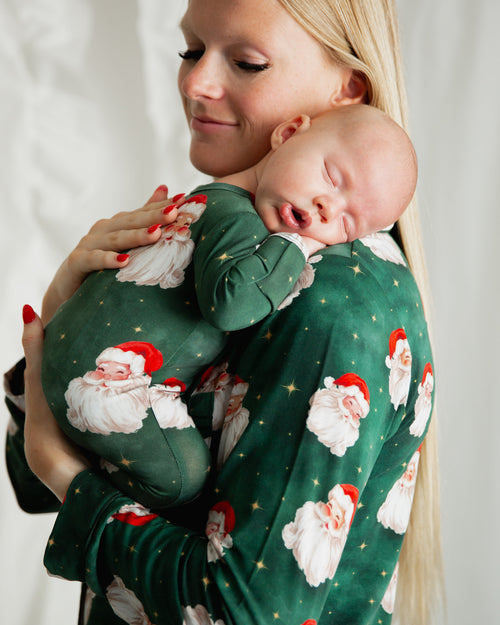 Baby Kids Bamboo Pajamas — Claus Encounters Women's Long Sleeve Collar Shirt & Pants Pajama Set — Image 8