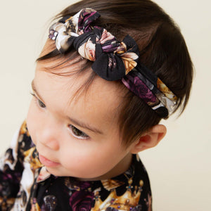 Baby Kids Bamboo Pajamas — Crown Me Dead Headwrap — Image 1