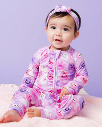 Baby Kids Bamboo Pajamas — Cute To Death Convertible Ruffle Romper — Image 1