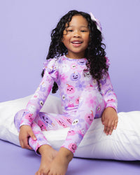 Baby Kids Bamboo Pajamas — Cute To Death Ruffle Long Sleeve & Pants Set — Image 5