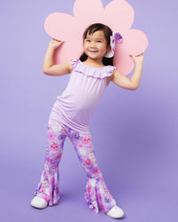 Baby Kids Bamboo Pajamas — Cute To Death Ruffle Sleeve Top & Bell Bottoms Set — Image 1