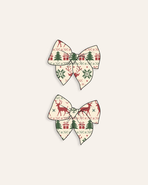 Baby Kids Bamboo Pajamas — Deer to Dream Woven Piggy Clip Set — Image 2