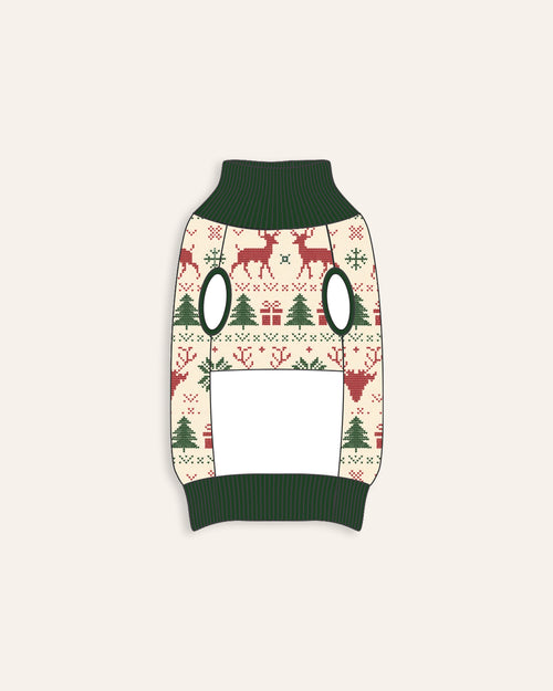 Baby Kids Bamboo Pajamas — Deer to Dream Dog Sweater — Image 1
