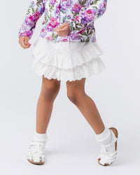 Baby Kids Bamboo Pajamas — Well Plaid Eyelet Shorts — Image 1
