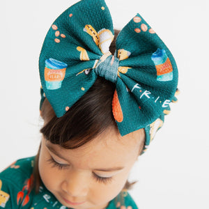 Baby Kids Bamboo Pajamas — Friends™ Biggie Bow — Image 1