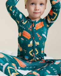 Baby Kids Bamboo Pajamas — Friends™ Convertible Romper — Image 1