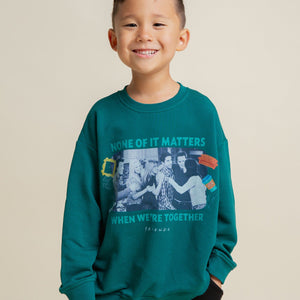 Baby Kids Bamboo Pajamas — Friends™ Crew Neck Sweatshirt — Image 1
