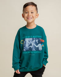 Baby Kids Bamboo Pajamas — Friends™ Crew Neck Sweatshirt — Image 1