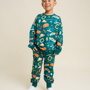 Baby Kids Bamboo Pajamas — Friends™ Relaxed Fit Jogger Set — Image 1