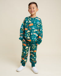 Baby Kids Bamboo Pajamas — Friends™ Relaxed Fit Jogger Set — Image 1