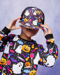 Baby Kids Bamboo Pajamas — Fright Bites Hat — Image 1