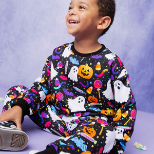 Baby Kids Bamboo Pajamas — Fright Bites Relaxed Fit Jogger Set — Image 4