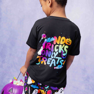 Baby Kids Bamboo Pajamas — Fright Bites Short Sleeve T-Shirt & Shorts Set — Image 6