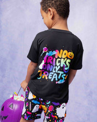 Baby Kids Bamboo Pajamas — Fright Bites Short Sleeve T-Shirt & Shorts Set — Image 6
