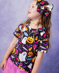 Baby Kids Bamboo Pajamas — Fright Bites T-Shirt — Image 4